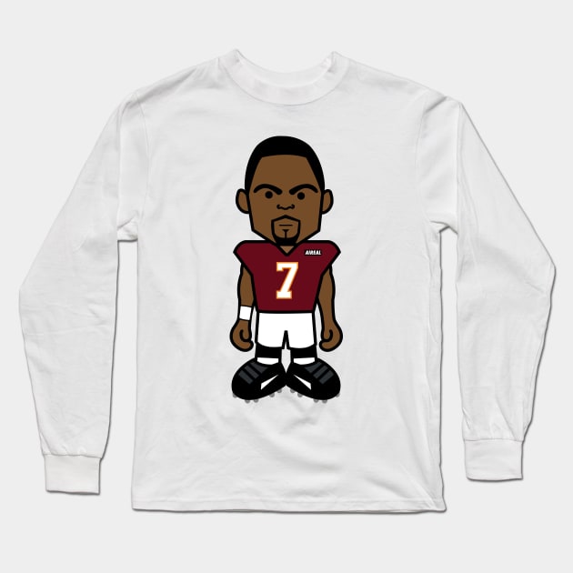 Angry Vick Football Cartoon by AiReal Apparel Long Sleeve T-Shirt by airealapparel